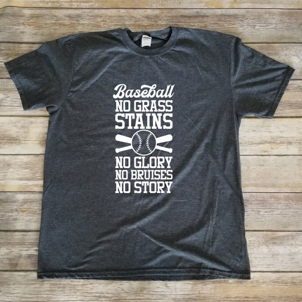 Baseball - grass stains, glory, bruises, story tee - Picture 2 of 3